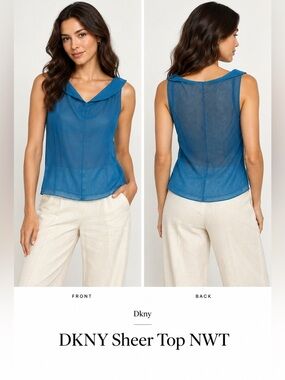DKNY Sheer Top NWT